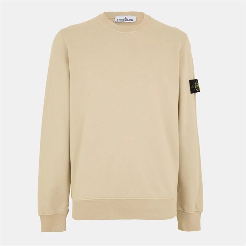 Stone Island Logo Crew Sweatshirt - Beige